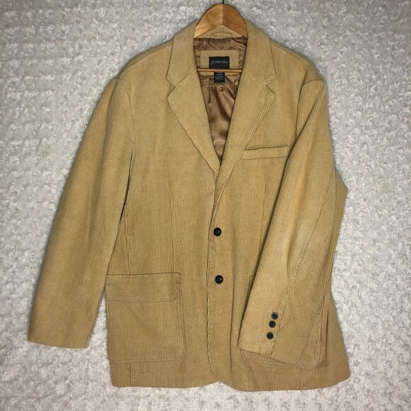St‎ Johns Bay Mens Corduroy Blazer Jacket Sport Coat Two Button - Picture 1 of 4